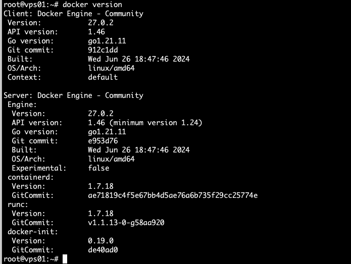 docker version