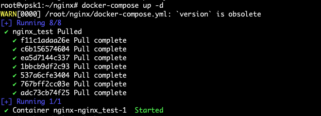 docker-compose up -d