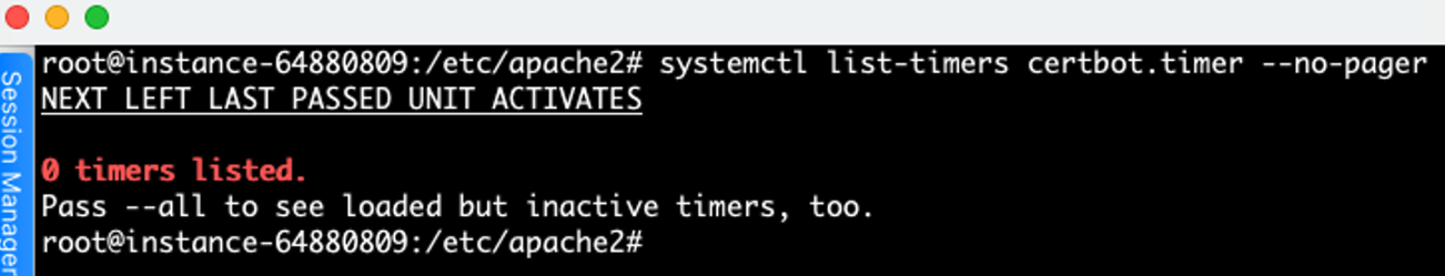 Certificate Let’s Encrypt renew